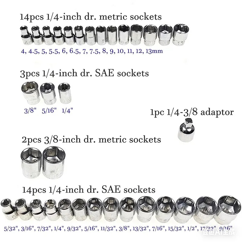 Auto Disassembly Socket Wrench - đánh giá và giá Car Workshop Tools Kit