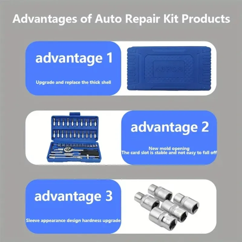 46-in-1 Heavy Duty Automotive  - đánh giá và giá Car Workshop Tools Kit