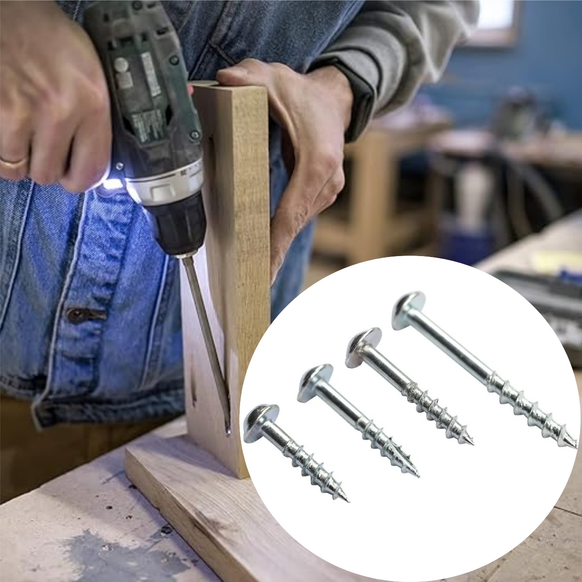 100Pcs Zinc‑Plated Phillips Po - đánh giá và giá Pocket Hole Jig