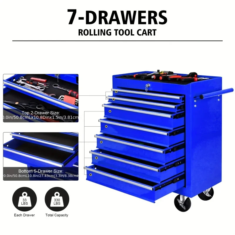 7 Drawers Blue Multifunctional - đánh giá và giá Car Workshop Tools Kit