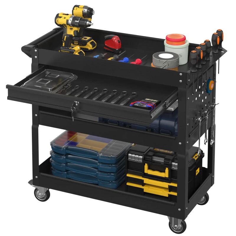 3-Tier Rolling Tool Cart Heavy - đánh giá và giá Workshop Garage Tools Manufacturer