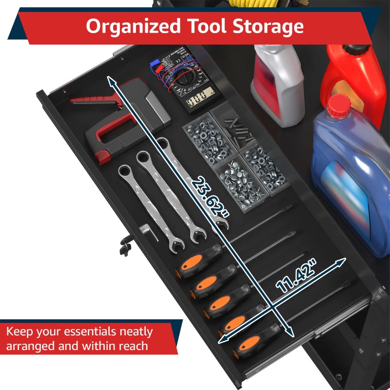 3-Tier Rolling Tool Cart Heavy - đánh giá và giá Workshop Garage Tools Manufacturer